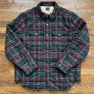 Todd Snyder Italian Quilted Shirt Jacket in Wool Tartan Plaid